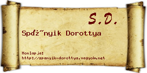 Spányik Dorottya névjegykártya