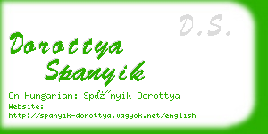 dorottya spanyik business card